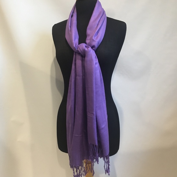 Purple Pashmina Hijab scarf light stole wrap NWT - Picture 1 of 4